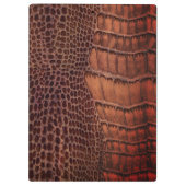 Mahogany Alligator Klassiek Reptielenleer (Faux) Klembord (Achterkant)