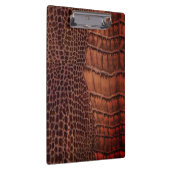 Mahogany Alligator Klassiek Reptielenleer (Faux) Klembord (Rechts)