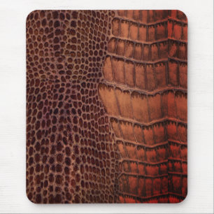 Mahogany Alligator Klassiek Reptielenleer (Faux) Muismat