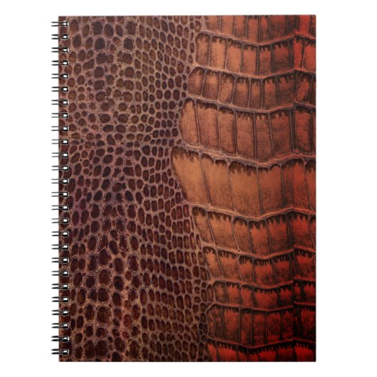 Mahogany Alligator Klassiek Reptielenleer (Faux) Notitieboek (Voorkant)