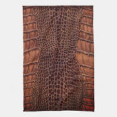 Mahogany Alligator Klassiek Reptielenleer (Faux) Theedoek (Verticaal)