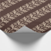 Mahogany Arts and Crafts Floral Stripe Cadeaupapier (Hoek)