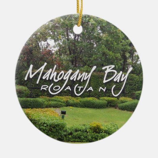 Mahogany Bay, Roatan, Honduras Keramisch Ornament (Voorkant)