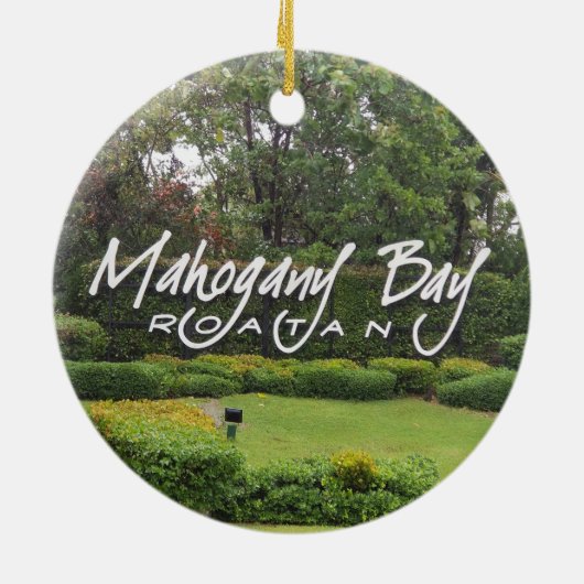 Mahogany Bay, Roatan, Honduras Keramisch Ornament (Achterkant)