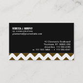 Mahogany Chevron Visitekaartje (Achterkant)