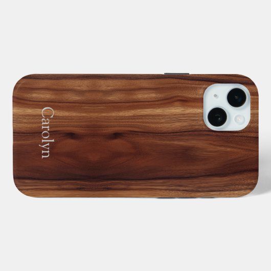 Mahogany Faux Woodgrain aanpassen Case-Mate iPhone Case (Achterkant (horizontaal))