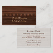 Mahogany gekleurd dovetagewricht visitekaartje (Voorkant / Achterkant)
