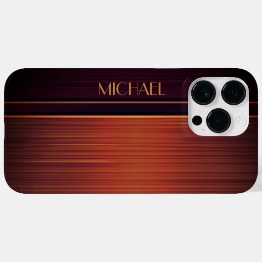 Mahogany getextureerde stijl Gepersonaliseerde naa Case-Mate iPhone Case (Achterkant (horizontaal))