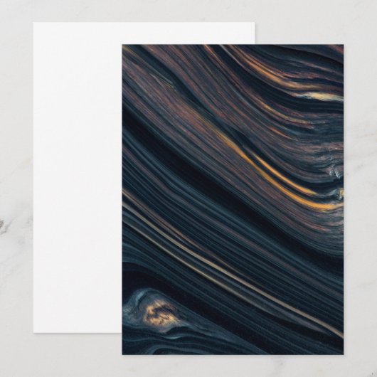 Mahogany Goldsheen Obsidian Bedankkaart (Voorkant / Achterkant)