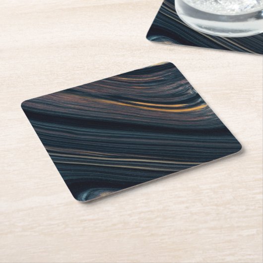 Mahogany Goldsheen Obsidian Kartonnen Onderzetters (Schuin)