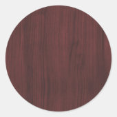 Mahogany houtextuur ronde sticker (Voorkant)