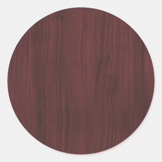 Mahogany houtextuur ronde sticker (Voorkant)