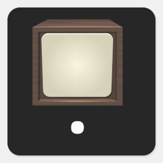 Mahogany-opslagdoos voor zakmeubels vierkante sticker