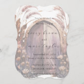 Mahogany Passage Elegant Rustic Wedding Invitation Kaart (Voorkant / Achterkant)