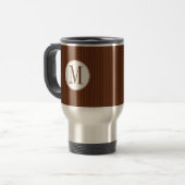Mahogany Pinstripe Single Monogram Mok (Voorkant links)