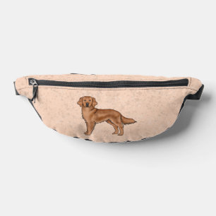 Mahogany Red Golden Retriever Schattige Cartoon Do Heuptasje