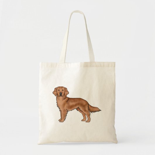 Mahogany Red Golden Retriever Schattige Cartoon Do Tote Bag (Voorkant)