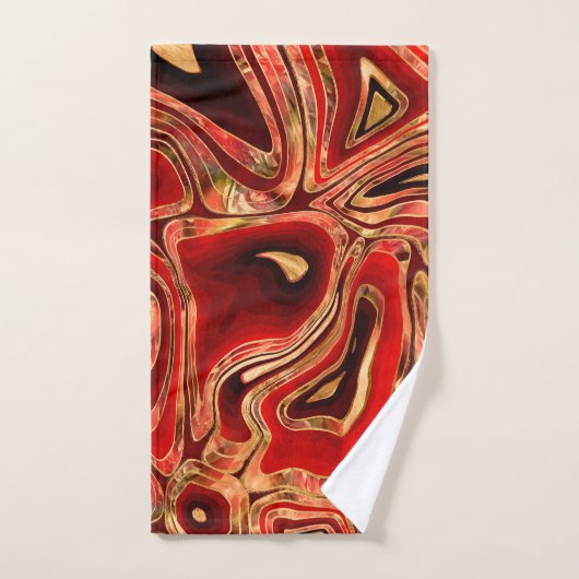 Mahogany Red Liquid Marble abstract Bad Handdoek (Handdoek)
