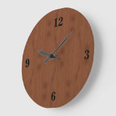 Mahogany Red Wood Grain Illustratie Grote Klok (Hoek)