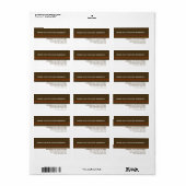 Mahogany Stripes Business Dank u wel Etiket (Full Sheet)