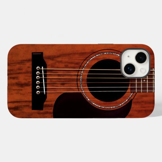 Mahogany Top Acoustic Guitar Case-Mate iPhone Case (Achterkant (horizontaal))