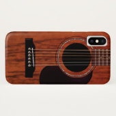 Mahogany Top Acoustic Guitar Case-Mate iPhone Case (Achterkant (horizontaal))