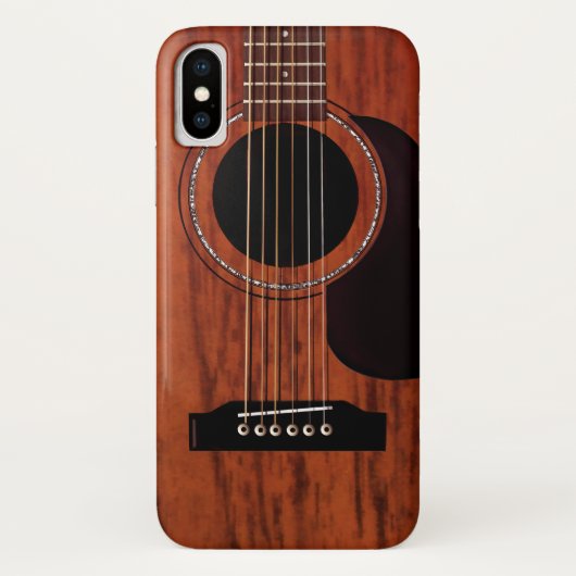 Mahogany Top Acoustic Guitar Case-Mate iPhone Case (Achterkant)