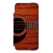 Mahogany Top Acoustic Guitar Incipio iPhone Portemonnee Hoesje (Voorkant Agenda)
