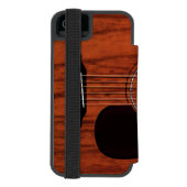 Mahogany Top Acoustic Guitar Incipio iPhone Portemonnee Hoesje (Agenda Achterkant)