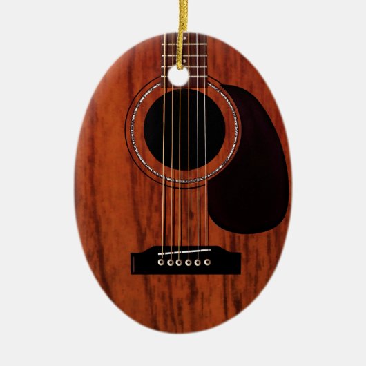 Mahogany Top Acoustic Guitar Keramisch Ornament (Voorkant)