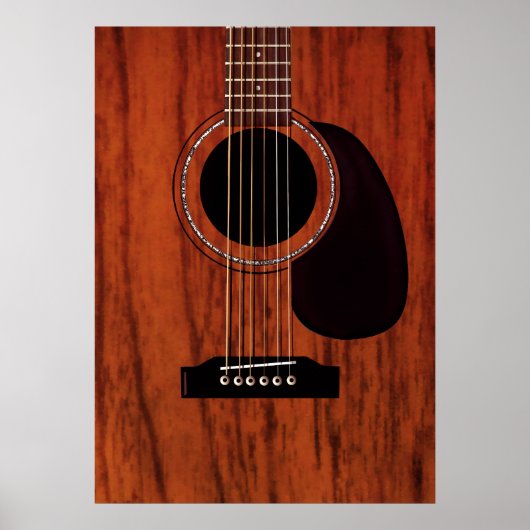 Mahogany Top Acoustic Guitar Poster (Voorkant)