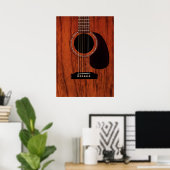 Mahogany Top Acoustic Guitar Poster (Thuiskantoor)