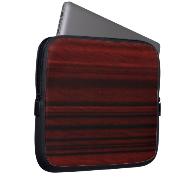 Mahogany Wood Grain Laptop Sleeve (Voorkant Rechts)