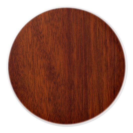 Mahogany Wood Grain Print Background Keramische Knop (Voorkant)