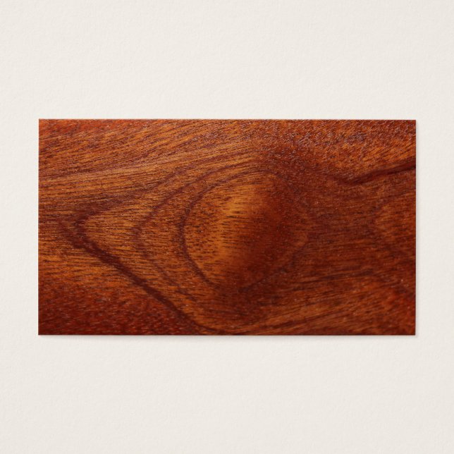 Mahogany Wood Grain Visitekaartje (Voorkant)
