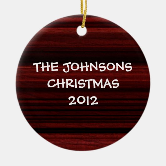 Mahogany Wood Keramisch Ornament (Voorkant)