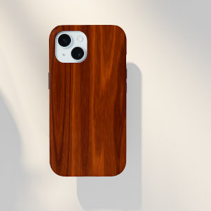 Mahogany Wood Pattern iPhone 15 Case