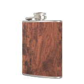 Mahogany Wood Print Heupfles (Links)