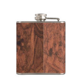 Mahogany Wood Print Heupfles (Achterkant)