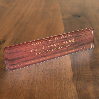 Mahogany Wood Print Naambordje