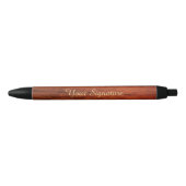 Mahogany Wood Print Signature Zwarte Inkt Pen (Voorkant)