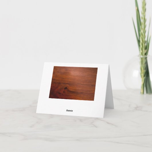 Mahogany Wood Surface Bedankkaart (Achterkant)