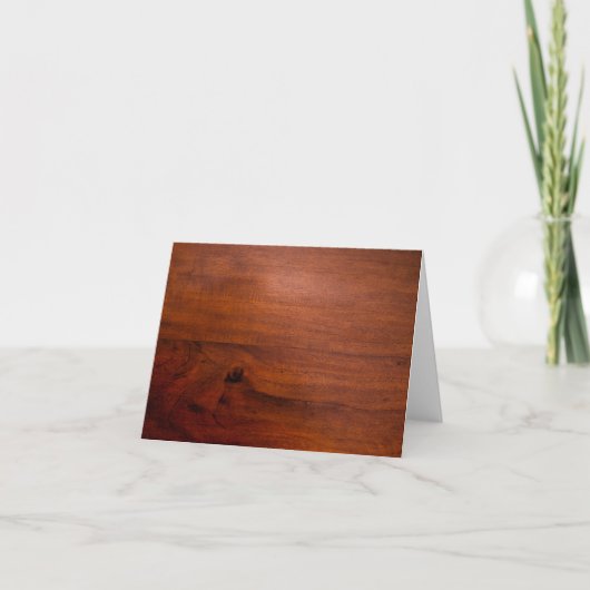 Mahogany Wood Surface Bedankkaart (Voorkant)