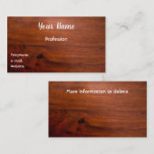 Mahogany Wood Surface Visitekaartje (Voorkant / Achterkant)