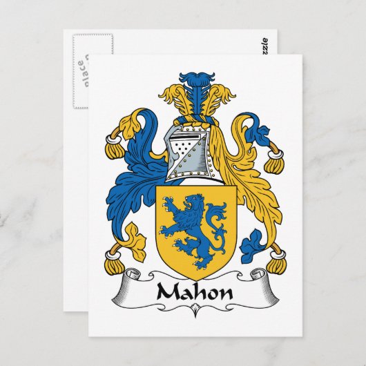 Mahon Family Crest Briefkaart (Voorkant / Achterkant)