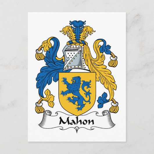 Mahon Family Crest Briefkaart (Voorkant)