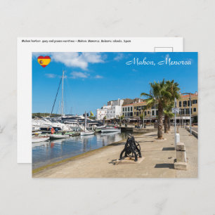 Mahon Harbour en paseo maritimo - Menorca, Spanje Briefkaart