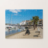 Mahon Harbour en paseo maritimo - Menorca, Spanje Legpuzzel (Horizontaal)