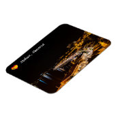 Mahon Harbour 's nachts - Menorca, Spanje Magneet (Linkerzijde)