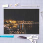 Mahon Harbour 's nachts - Menorca, Spanje Tissuepapier (Craft)